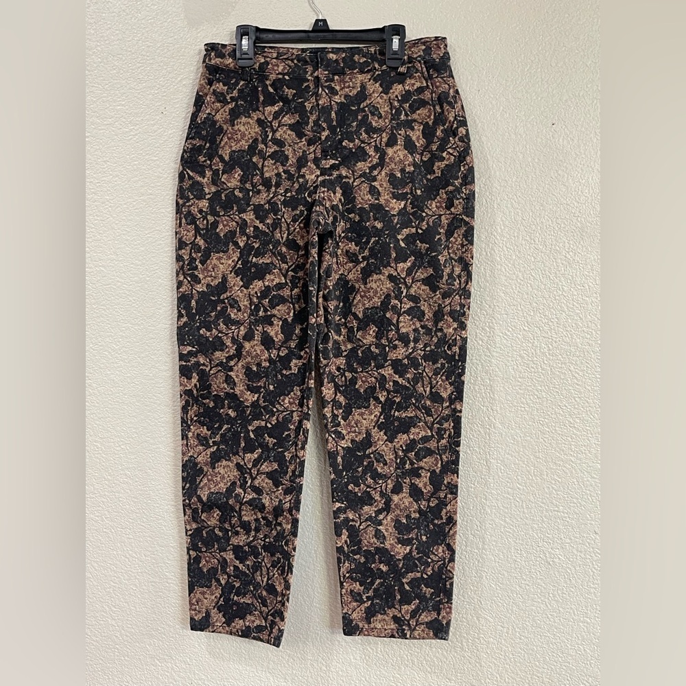 Peruvian Connection Black and Tan Patterned Pant